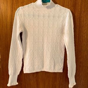 Zara knit long-sleeve lace shirt